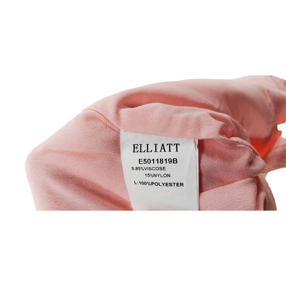 ELLIAT M Dress Acacia Crape Textured Off Shoulder Pleated Slit Front Knee Length - Picture 7 of 16